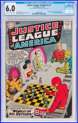 Justice League of America #1 CGC 6.0 DC 1960 Superman! Batman! Flash! G7 122 cm
