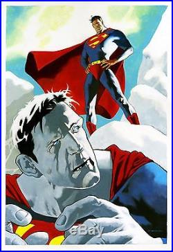 Kevin Nowlan original comic art Superman / Bizarro cover quality (& then some)