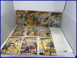 Lot (10) Superman Comics Early Issues Run 150-165 Low Grade 12 Cents SIlver