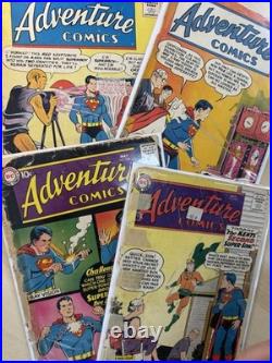 Lot 4x 10¢ Adventure Comics #239 248 255 260 Keys 1st Silver Age Aquaman DC 1957