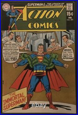 Lot Of 5 Action Comics Vol. 1 Issues 377,379,383,385, and 387 VF to VF+