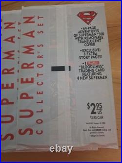Lot Of 7 Sealed 1993 Superman Collector's Set #500- 64-Page Comic & SkyBox Card