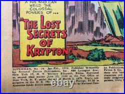 Lot of 2 Golden Age Superman comic books for sale #74 and 90