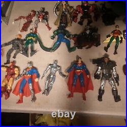 Lot of DC & Marvel Action Figures Superman, batman spiderman mecha hulk