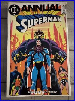 MINT? SUPERMAN ANNUAL 1985-1988 COMIC BOOK LOT 7 ISSUES #1x3 #2x2 #11 #12