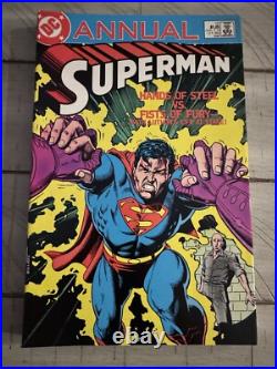 MINT? SUPERMAN ANNUAL 1985-1988 COMIC BOOK LOT 7 ISSUES #1x3 #2x2 #11 #12