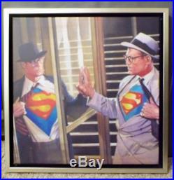 MIRROR IMAGE George Reeve / Christopher Reeve SUPERMAN CANVAS Old & New Ross art