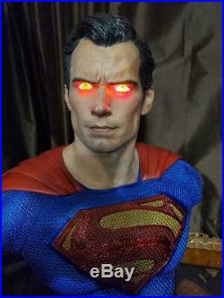 Man Of Steel Superman Life Size Bust Henry Cavill Custom Rare! Must See