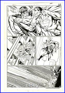 Man of Steel Original Comic Art #5 pg 26 Superman Bizarro ACTION Byrne SIGNED DC