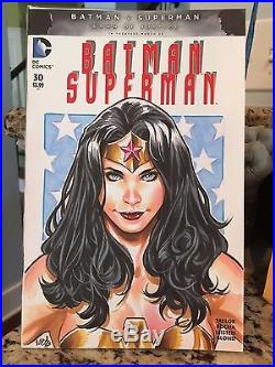 Mark Brooks Sketch cover- Wonder Woman on Batman Superman #30