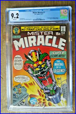 Mister Miracle 1 CGC 9.2 1971 Kirby Movie Coming. Nice Case