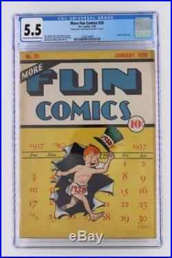 More Fun Comics #28 CGC 5.5 FN- DC 1938 Dr. Occult (Superman prototype)