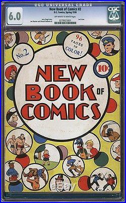 New Book Of Comics #2 Cgc Fn 6.0 Rare! Superman Prototype, Pre-action #1