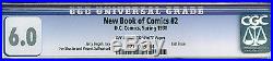 New Book Of Comics #2 Cgc Fn 6.0 Rare! Superman Prototype, Pre-action #1