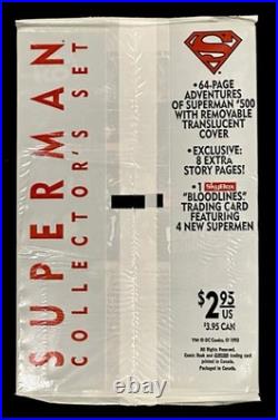 NEW Superman Collector's Set FACTORY SEALED 64 Page Adventures Of + TRADING CARD