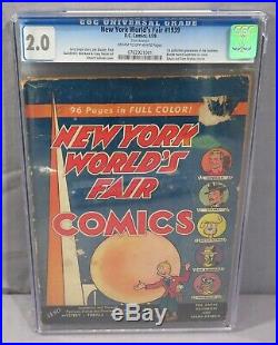NEW YORK WORLD'S FAIR 1939 (Sandman 1st app, Blonde Superman) CGC 2.0 DC Comics