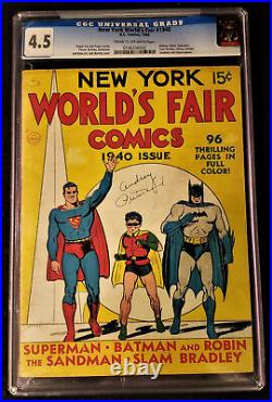 NEW YORK WORLD'S FAIR COMICS #2 (DC 1940) 1st Trio Cover Golden Age VG+ CGC 4.5