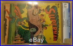 NR CGC 4.0 Superman 19 Golden Age DC 1942 Man of Steel Comic Book Free SHIPPING