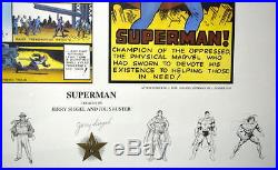 ORIGINS Of SUPERMAN Limited Edition Fine Art Print PP #3/10 SIGNED JERRY SIEGEL
