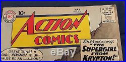 Old DC Action Comics # 252 Origin & 1st App of Supergirl & Metallo 1959 F+