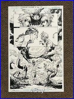 Original Comic Art JIM LEE Scott Snyder SUPERMAN UNCHAINED page signed sketch 1
