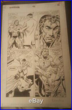 Original Comic Art Pages Superman issue 90 pg 12 Signed Joe Rubinstein 1994