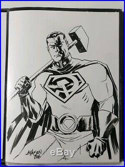 Original Comic Art Sketch Commission Red Son Superman By Dave Johnson