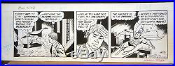 Original George Tuska Superman Daily Strip Signed By Tuska