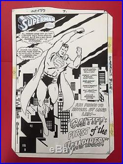 Original art ACTION COMICS #577 Keith Giffen DC SUPERMAN splash page 1985