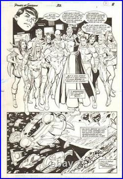 Power of SHAZAM! #32 p. 8 Superman Martian Manhunter Supergirl art by Pete Krause