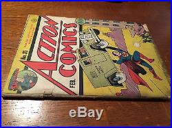 Rare 1940 Golden Age Action Comics #33 Classic Superman Cover