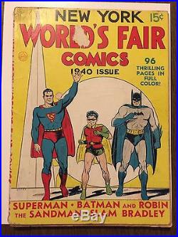 Rare 1940 Golden Age Age New York World's Fair Issue Batman Superman Robin