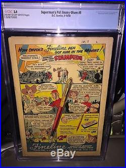 Rare 1954 Golden Age Superman's Pal Jimmy Olsen #1 Cgc 2.0 Key 1st Issue