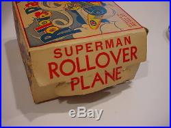 Rare 1940 SUPERMAN ROLLOVER PLANE AIRPLANE BOX ONLY