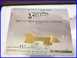 Rare DC Direct Superman Key To The Fortress of Solitude Replica With COA