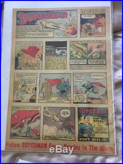 Rare Originals 1939 Superman Sunday Pages #1, 1a Early 1st Appearance Beautiful