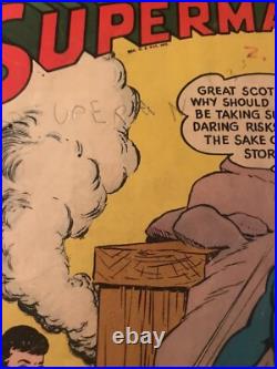 Rare Superman Comics Golden Age 1955 No Back Cover Front Cover Taped #99 GC