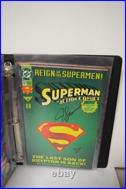 Return of Superman 5 Comic Books Signed L. Ed. #921/10000 Dynamic Forces COA
