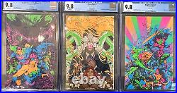 SET OF 3 NEON VARIANT CGC 9.8 Comic books LOOK AWESOME SET Superman Batman