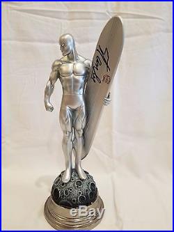 SIGNED By STAN LEE & BOWEN SILVER SURFER 03/1000 Painted STATUE Fantastic 4 Bust