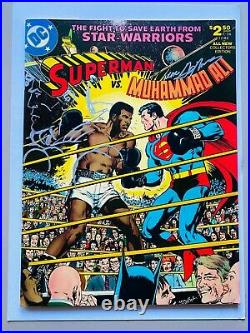 SIGNED & ORIGINAL ART BY NEAL ADAMS FRONT & BACK! SUPERMAN vs MUHAMMAD ALI