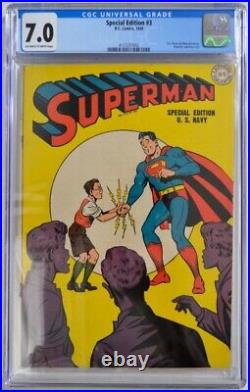 SPECIAL EDITION #3 CGC 7.0 DC 1944 Superman #33 r 4th HIGHEST GRADED COPY