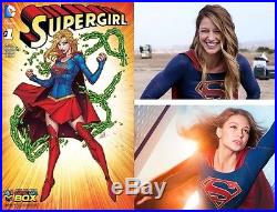Supergirl 1 Cgc 9.8 Ss Signed Melissa Benoist Comic Box Color Variant In-hand