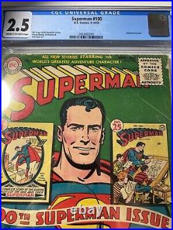SUPERMAN #100 CGC 2.5 CREAM TO OFF-WHITE PAGES 1955 2002602001 Golden Age