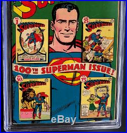 SUPERMAN #100 (DC 1955) CGC 5.5 OW PGs SCARCE ANNIVERSARY ISSUE