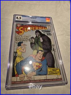 SUPERMAN #127 CGC 4.5 1959 DC Coleman Swan 1st TITANO app Silver Age Rare