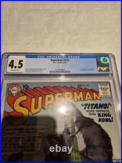SUPERMAN #127 CGC 4.5 1959 DC Coleman Swan 1st TITANO app Silver Age Rare