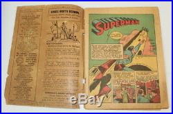 SUPERMAN # 15 1940 WWII Era Golden Age Low Grade 10¢ Comic Ungraded Hard to Find