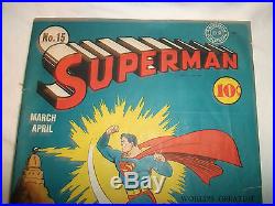Superman #15 DC Golden Age 1942