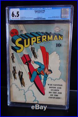 SUPERMAN #18 CGC 6.5 DC Golden Age Lex Luthor App Wonder Woman #1 Ad